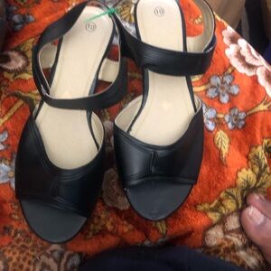 Classic Black Women's Open-Toe Sandals
